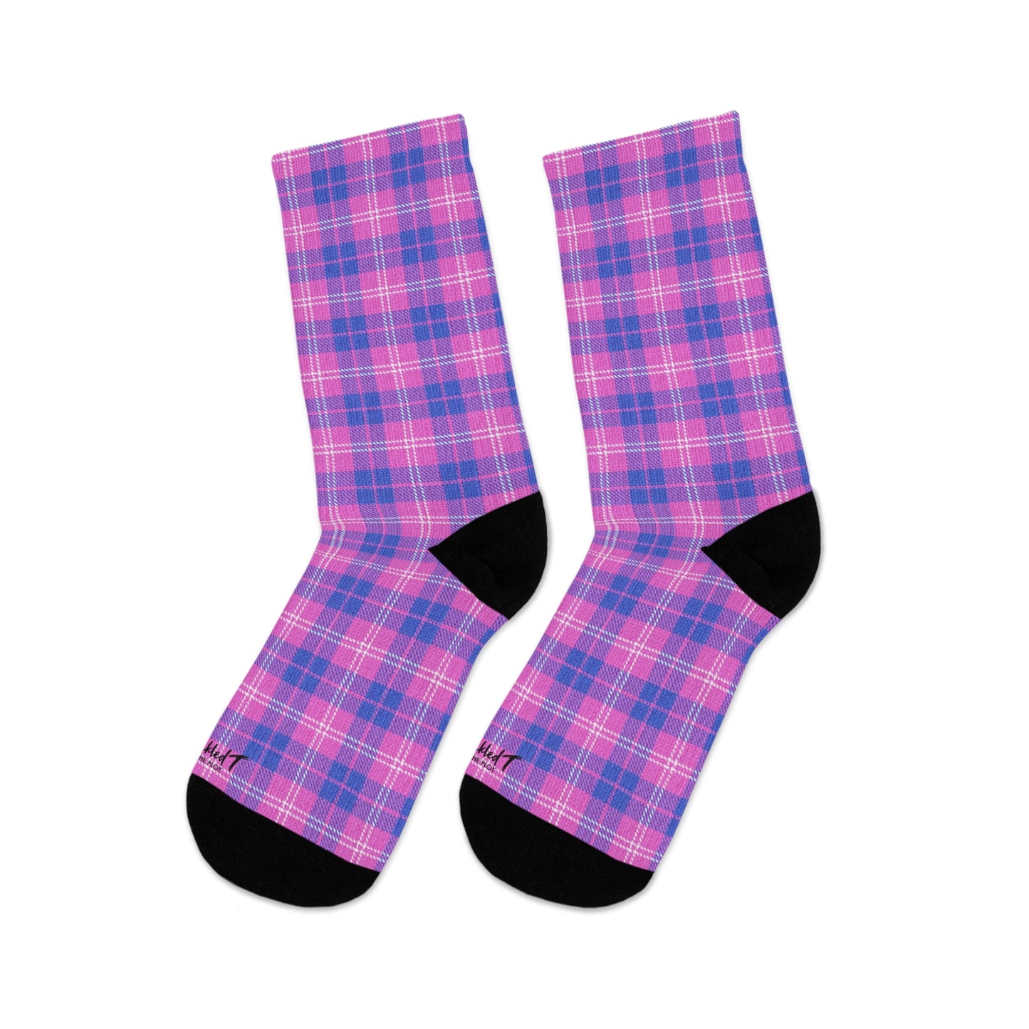 Recycled Poly Socks - Pink & Periwinkle