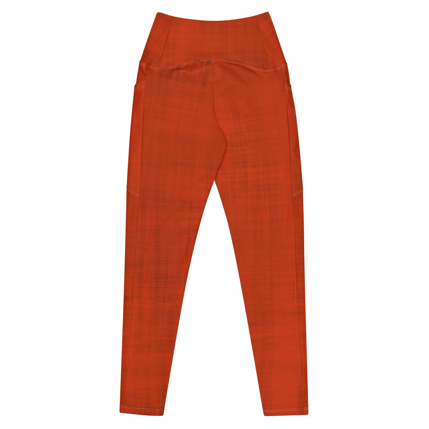 High-Waisted Pocket Leggings - Lava Red