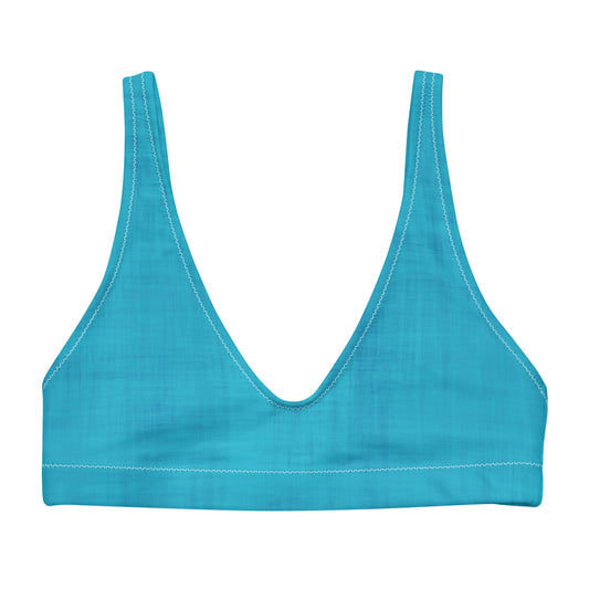 Recycled padded bikini top - Electric Blue