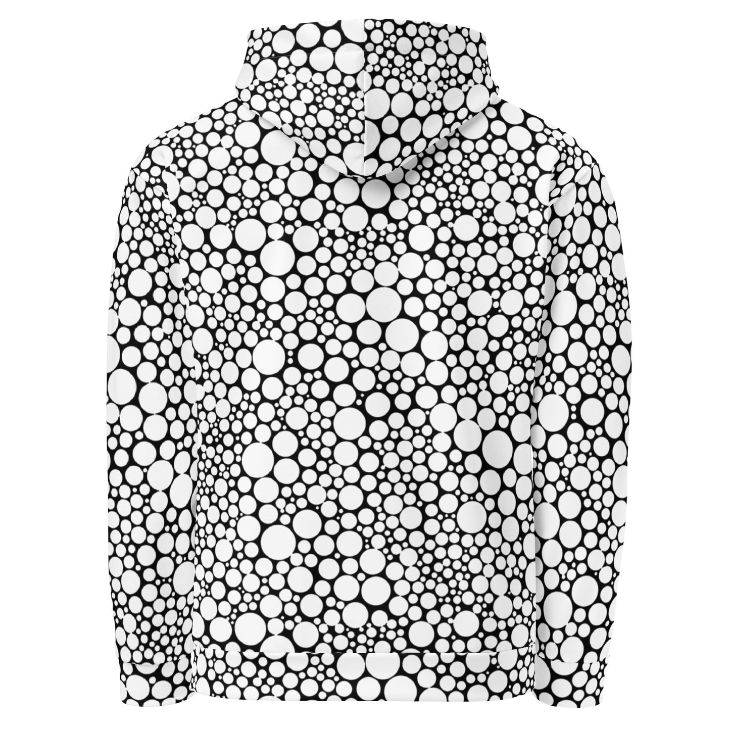 Unisex Hoodie - White Dots on Black