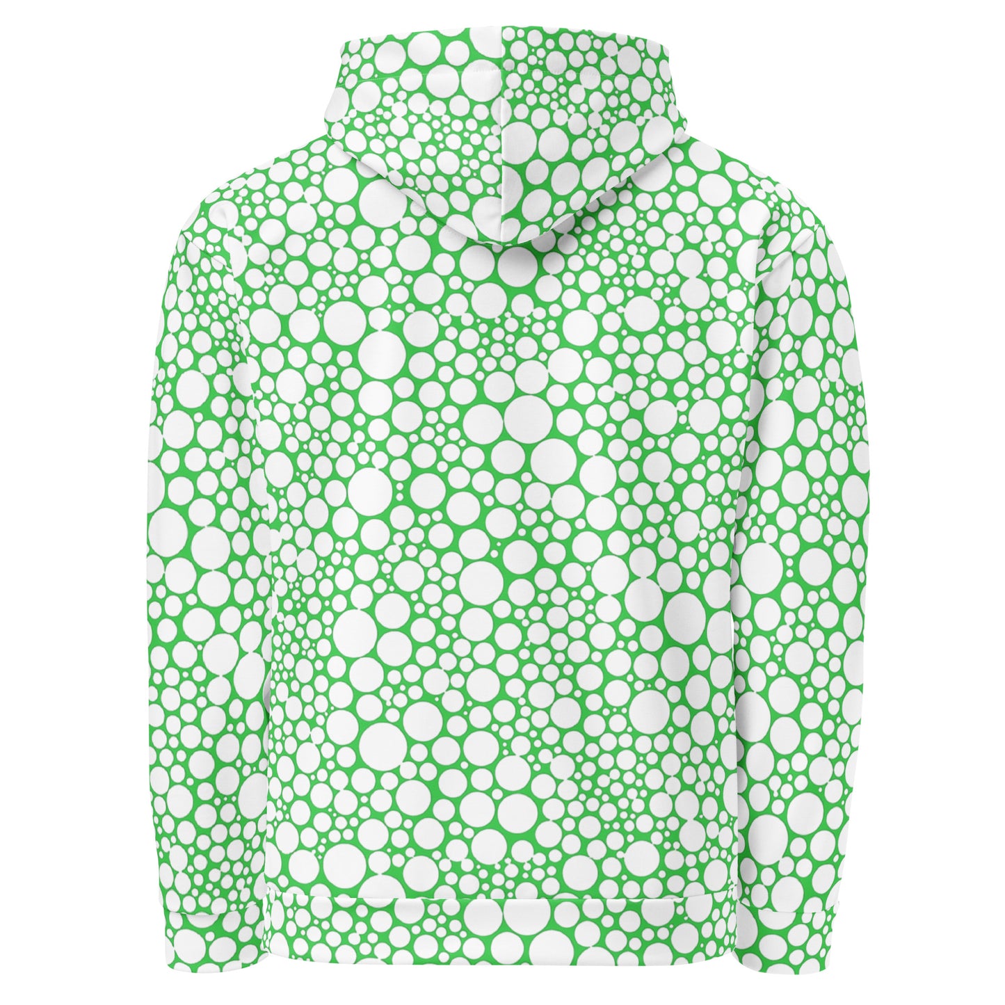 Unisex Hoodie - White Dots on Forest Green
