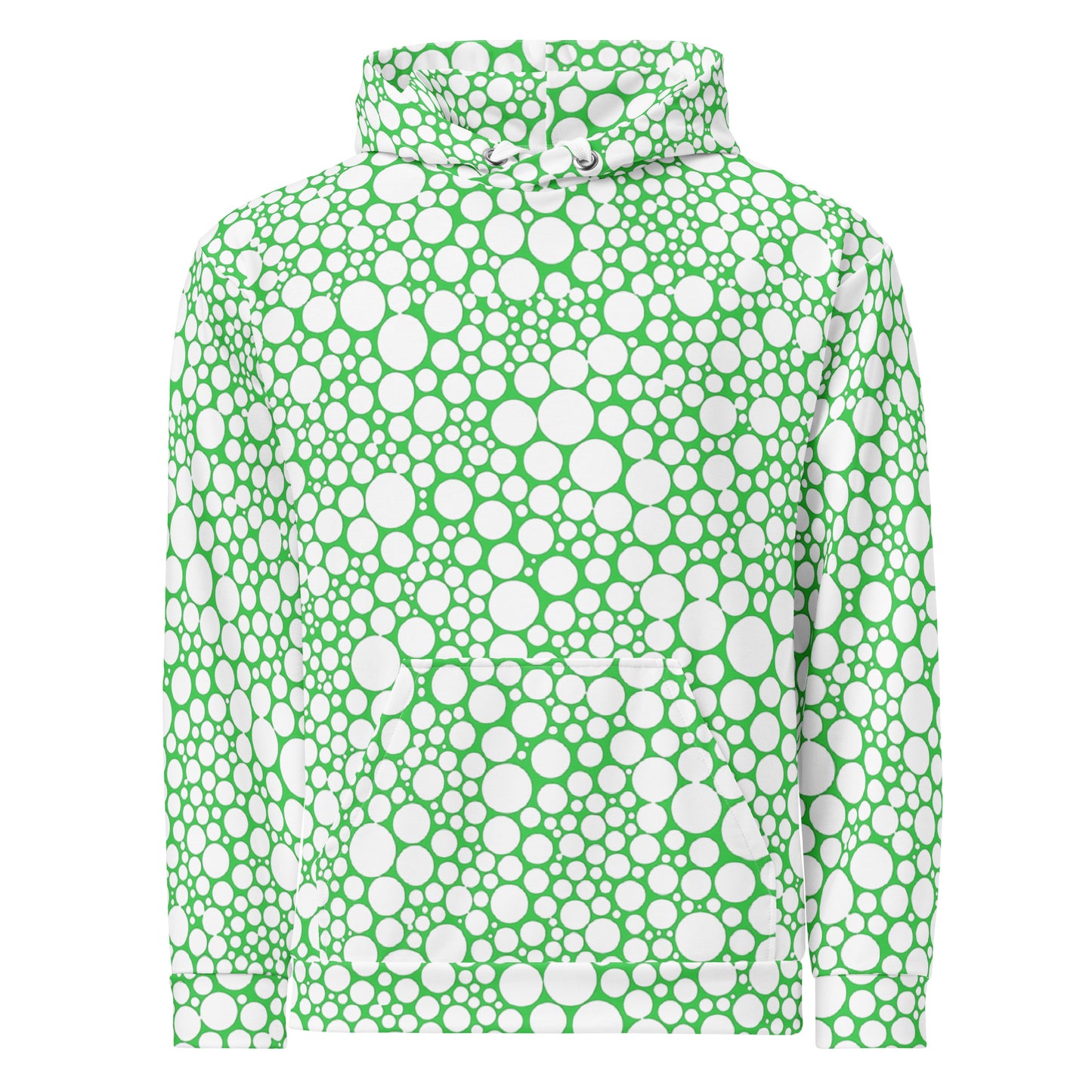 Unisex Hoodie - White Dots on Forest Green