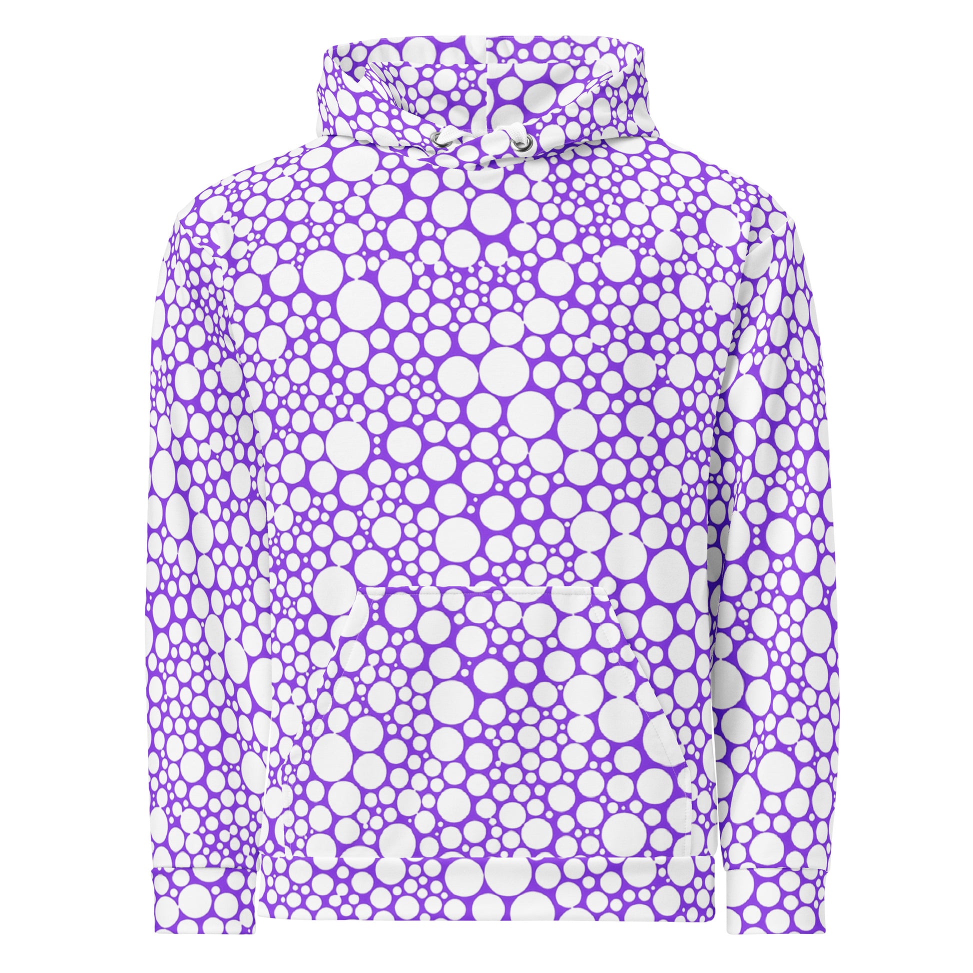 Unisex Hoodie - White Dots on Purple