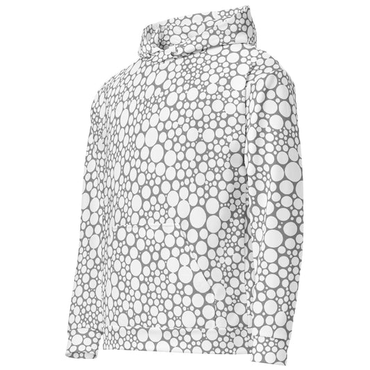 Unisex Hoodie - White Dots on Gray
