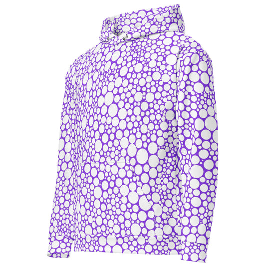 Unisex Hoodie - White Dots on Purple