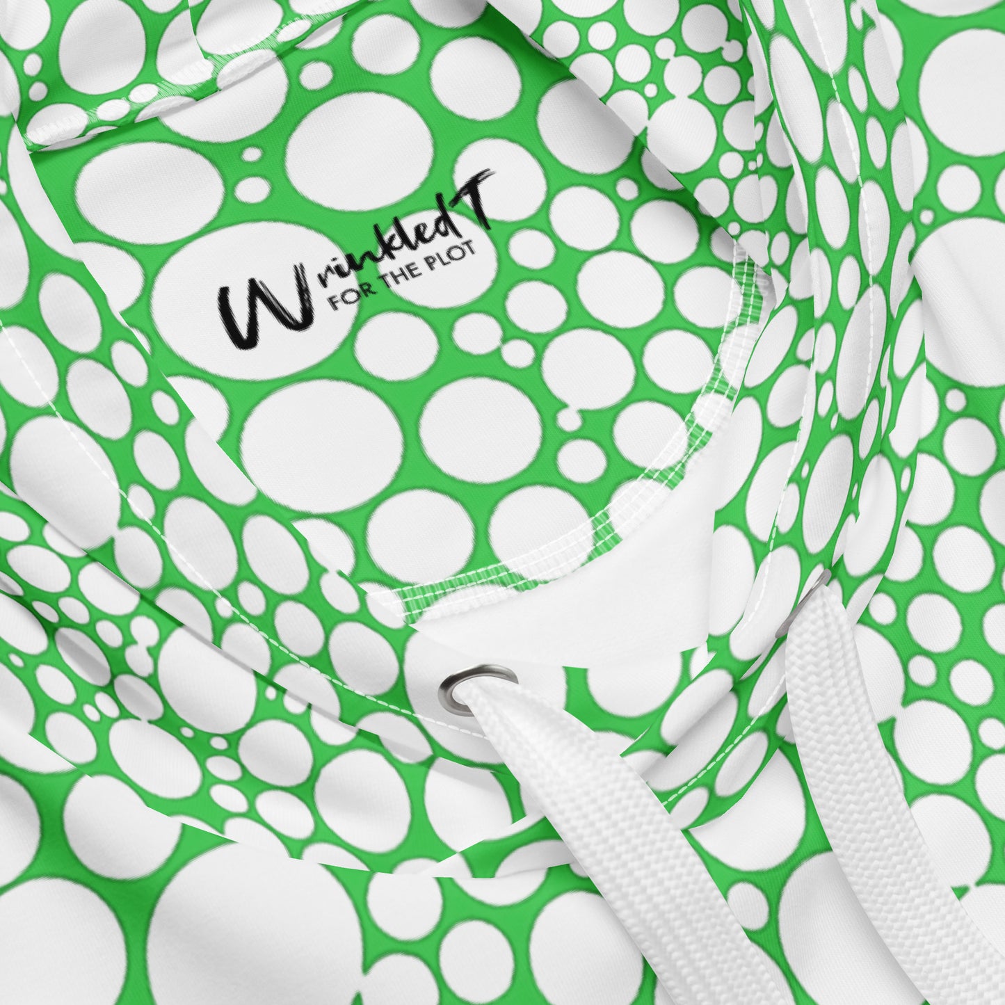 Unisex Hoodie - White Dots on Forest Green