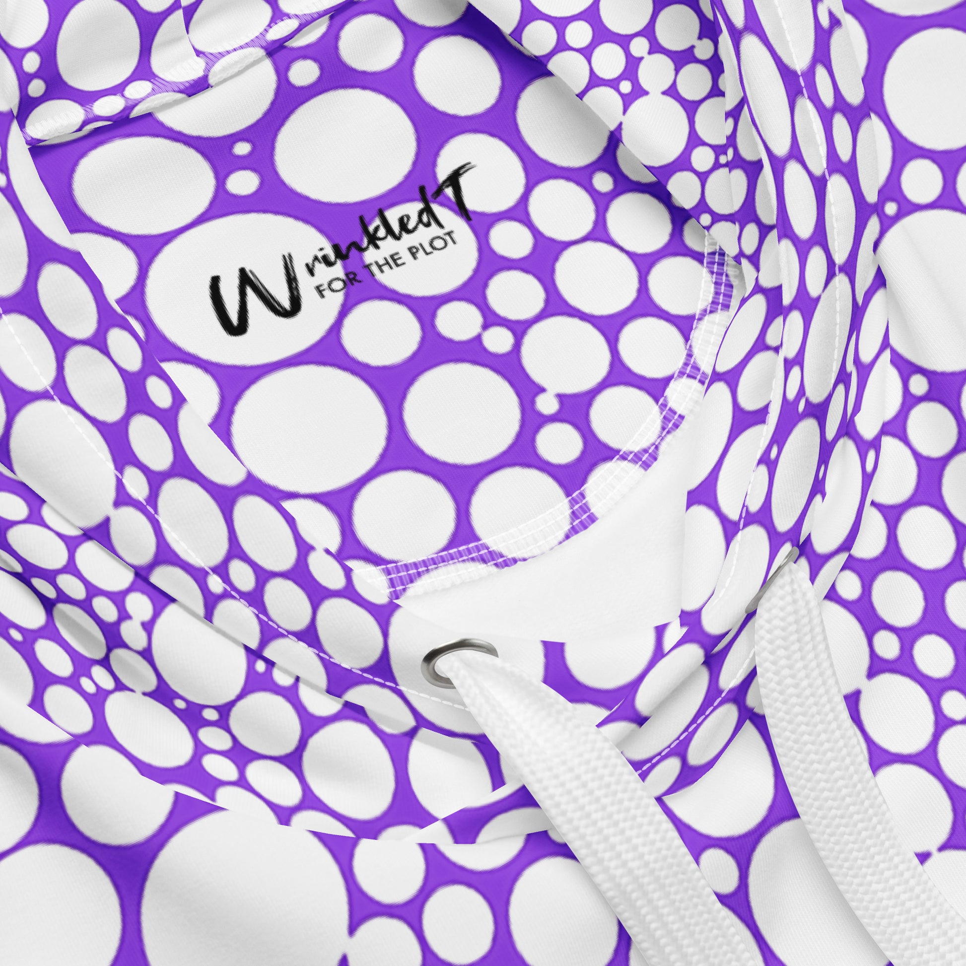 Unisex Hoodie - White Dots on Purple