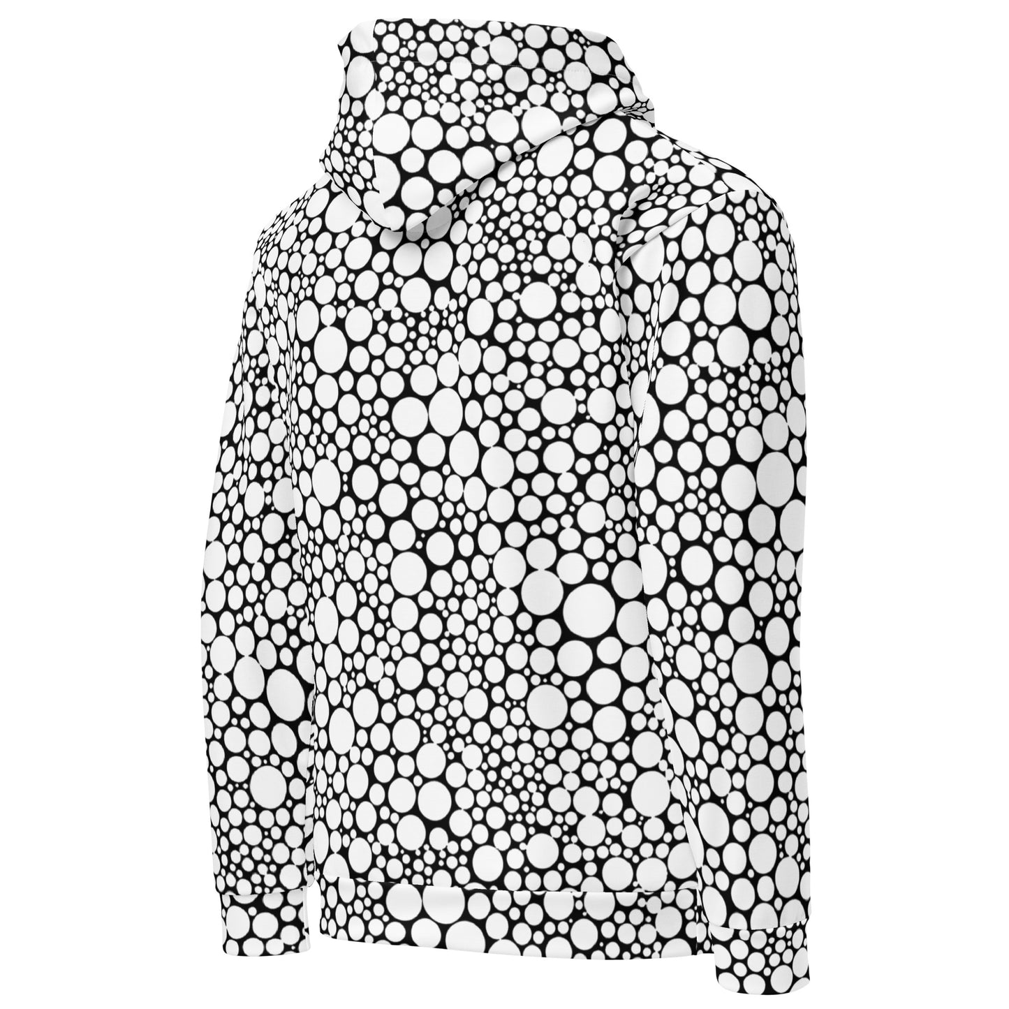 Unisex Hoodie - White Dots on Black