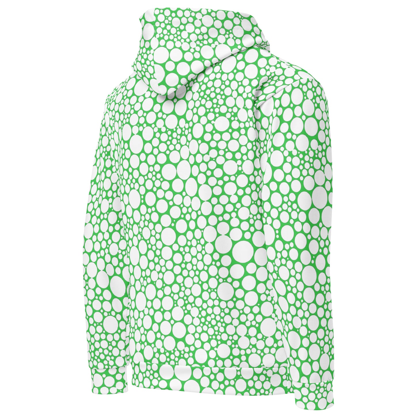 Unisex Hoodie - White Dots on Forest Green