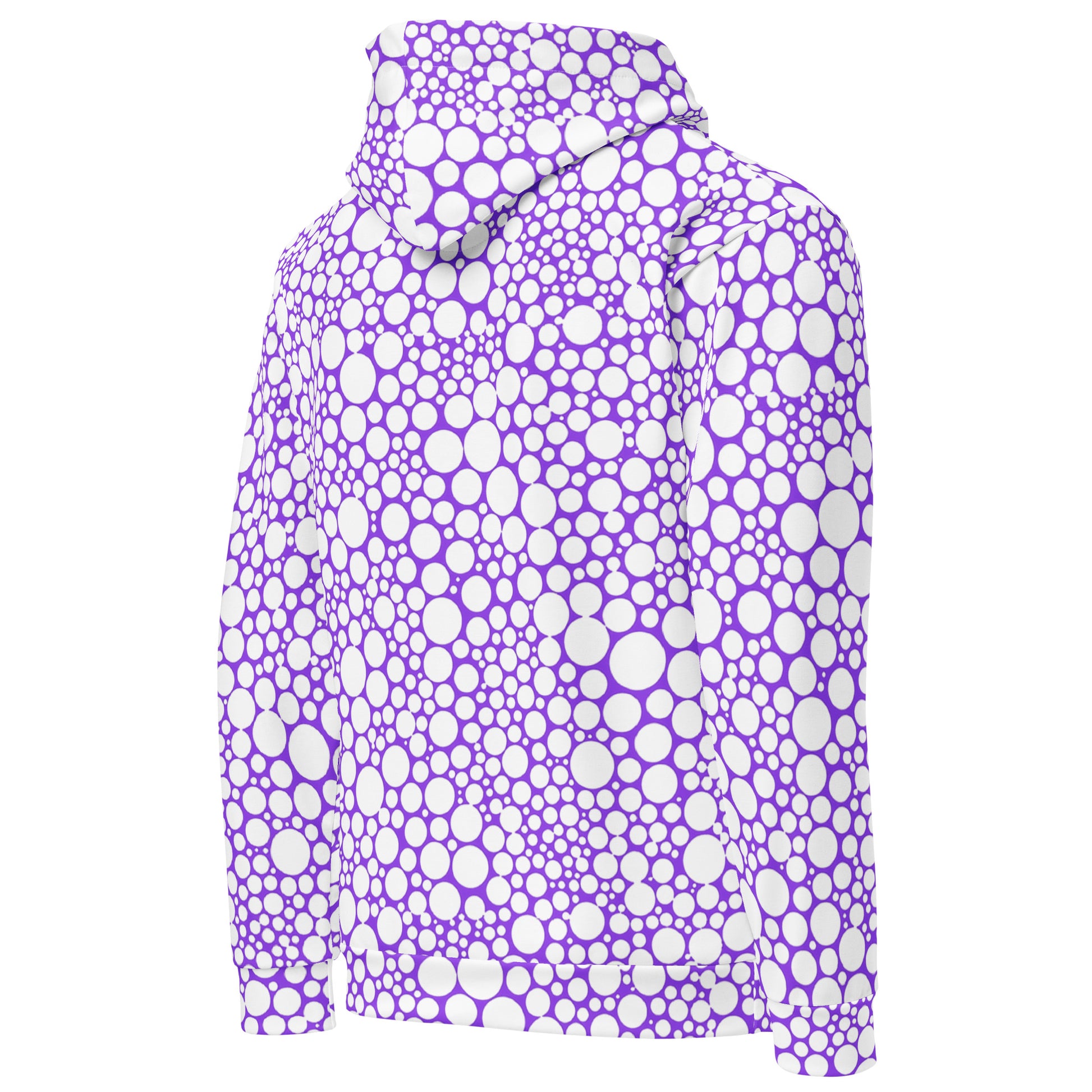 Unisex Hoodie - White Dots on Purple