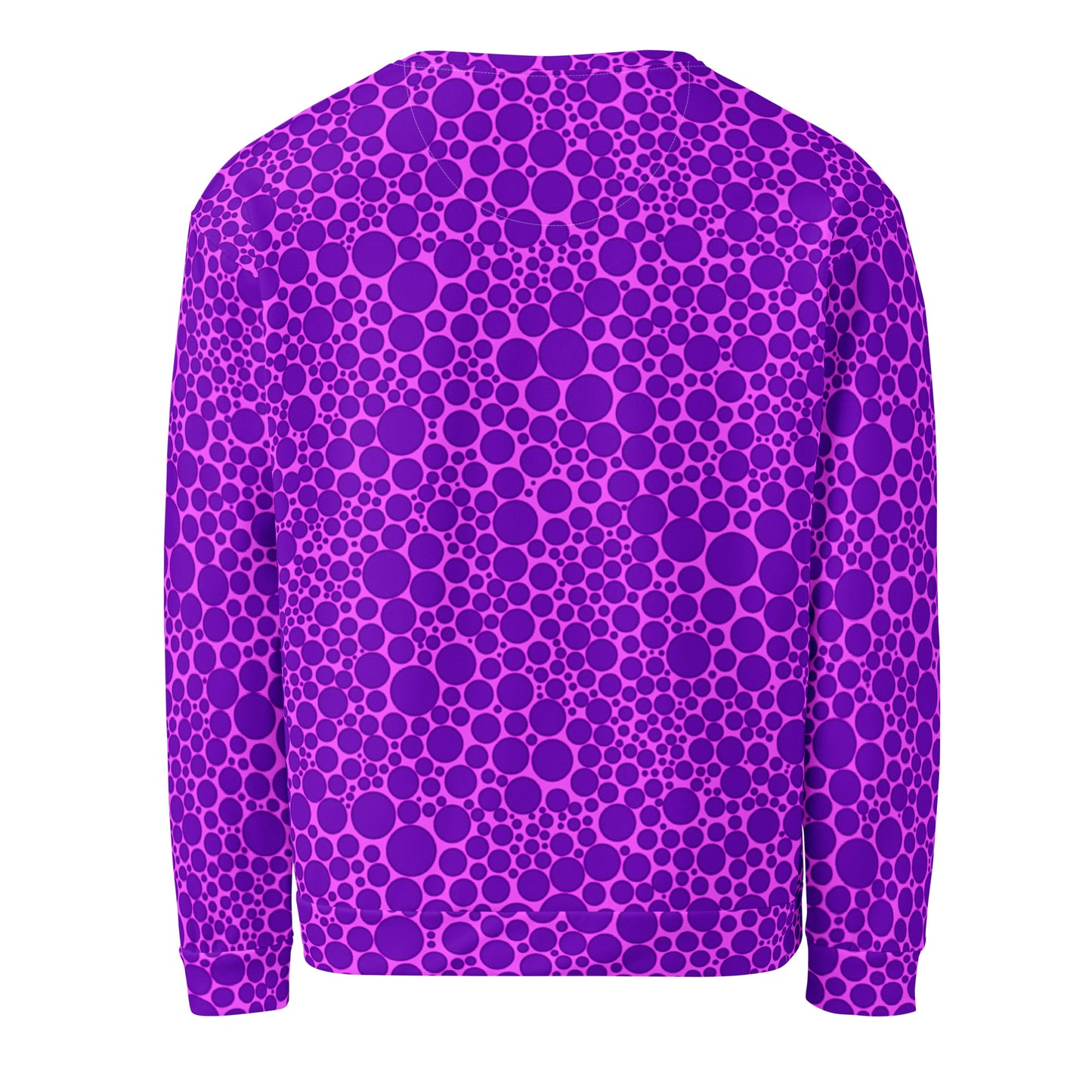 Unisex Sweatshirt - Purple Dots on Pink