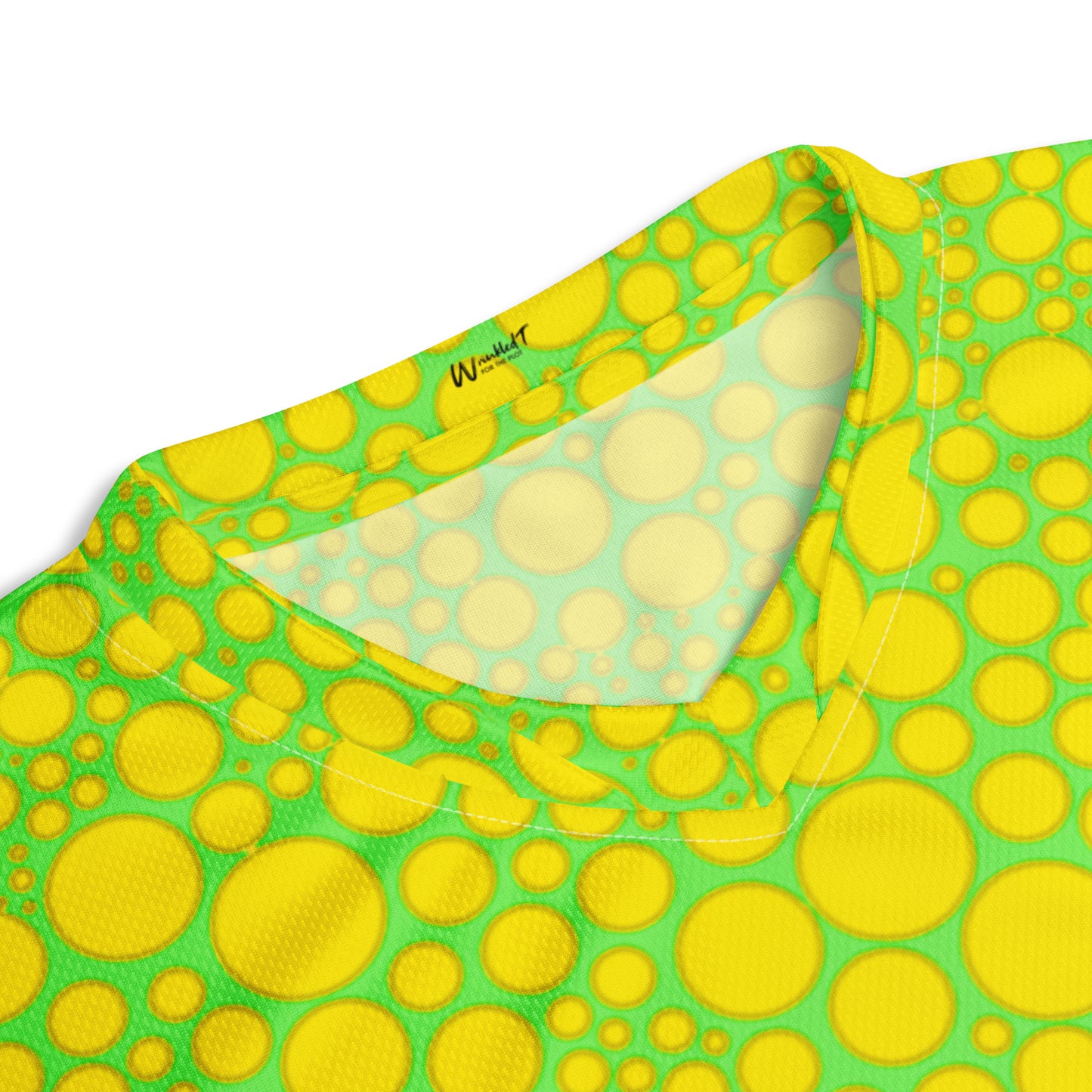 Unisex Sports Jersey - Yellow on Green Dots