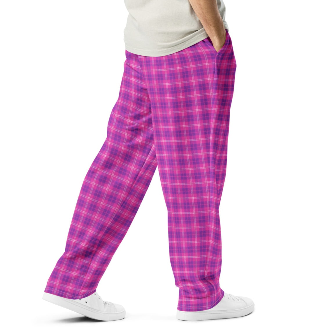 Wide-leg joggers - Fuchsia Pop