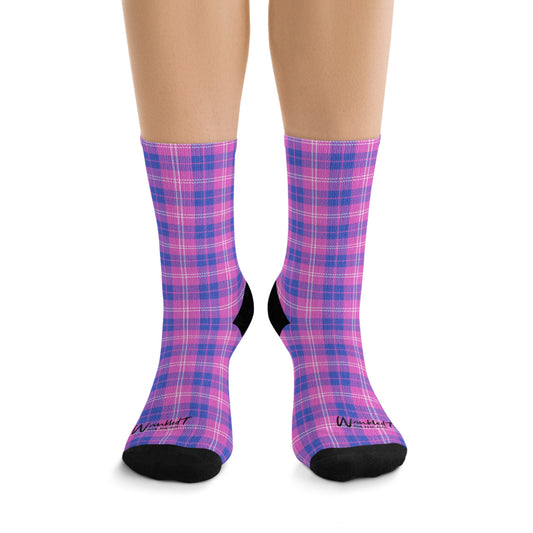 Recycled Poly Socks - Pink & Periwinkle