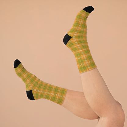 Recycled Poly Socks - Orange & Green