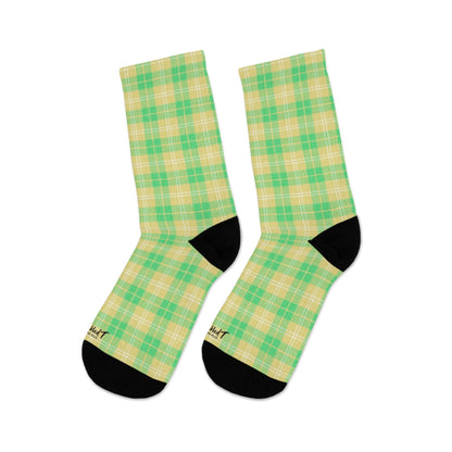 Recycled Poly Socks - Green & Yellow