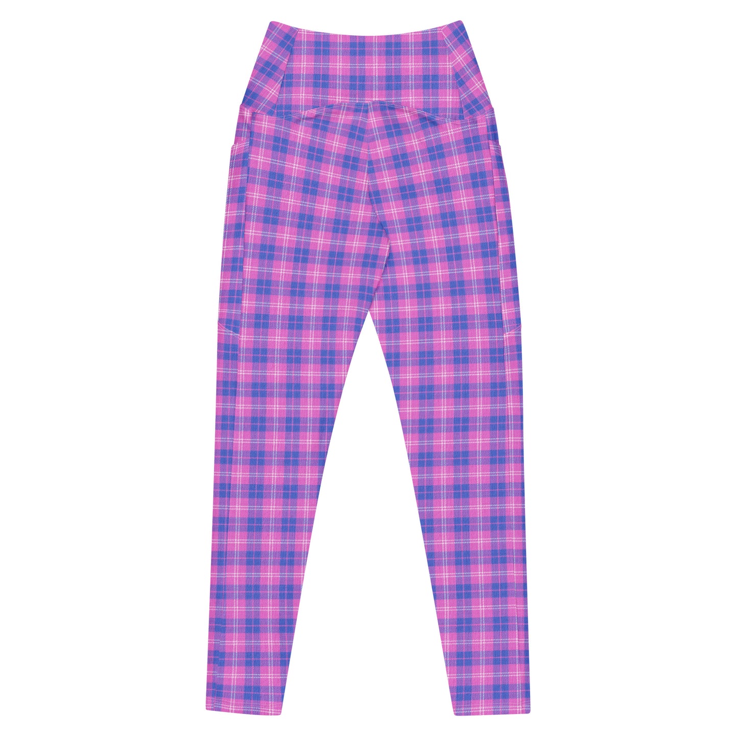 High-Waisted Pocket Leggings - Pink & Periwinkle