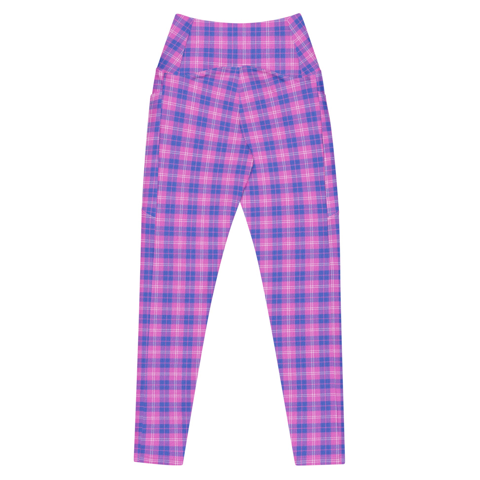 High-Waisted Pocket Leggings - Pink & Periwinkle