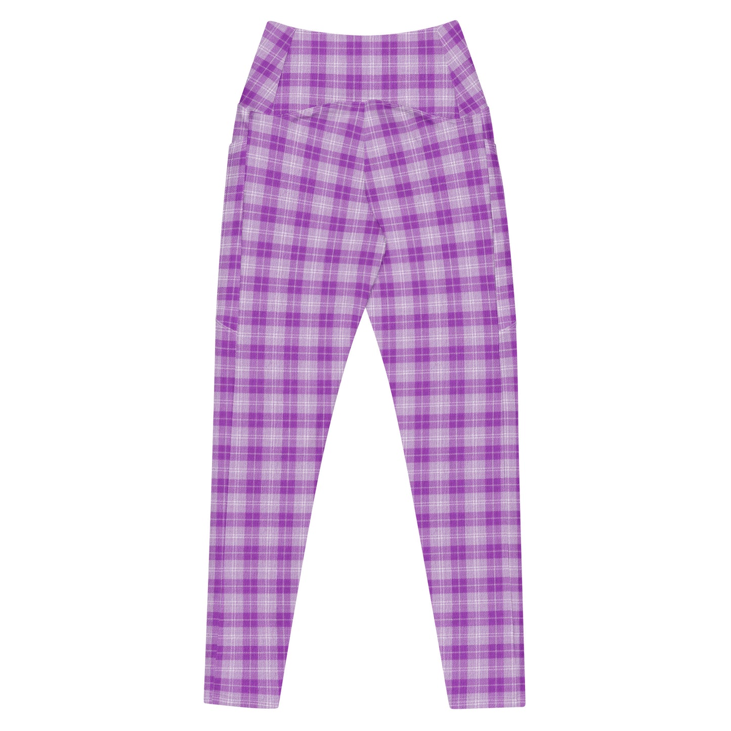 High-Waisted Pocket Leggings - Purple Pop