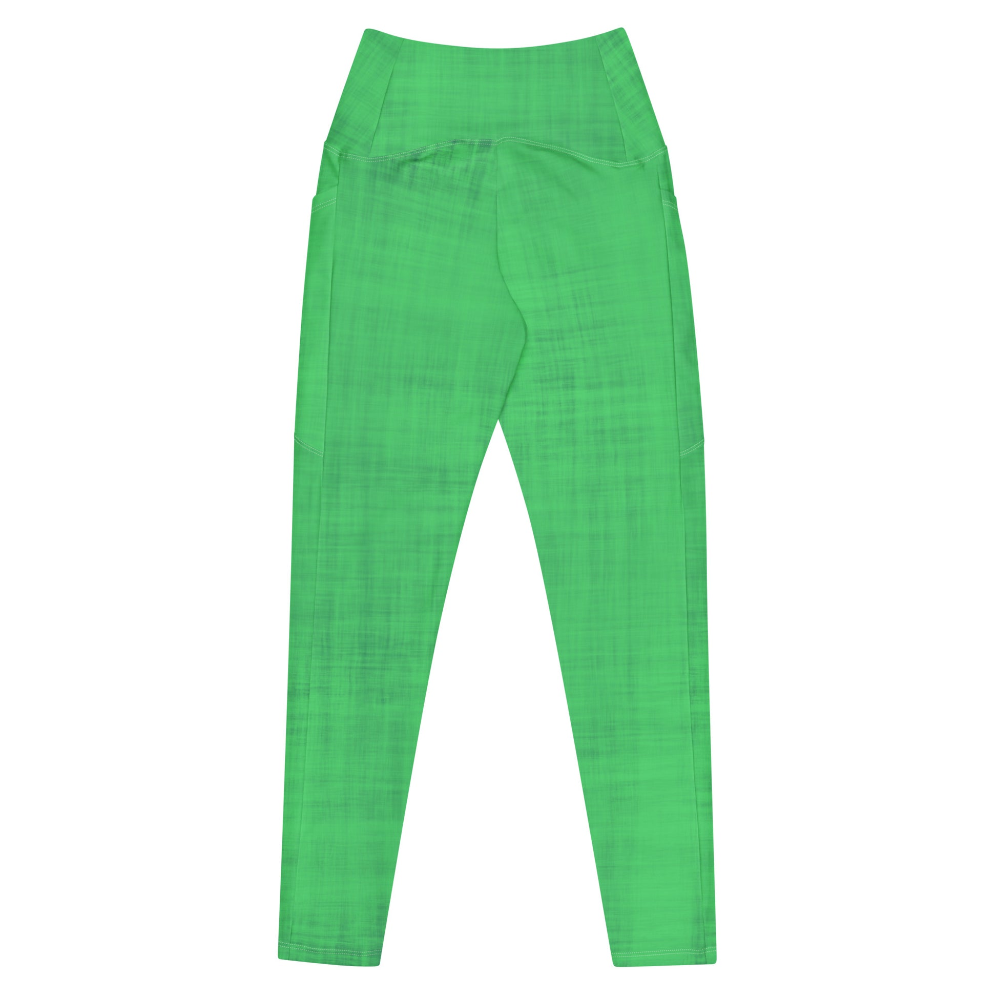 High-Waisted Pocket Leggings - Neon Lime