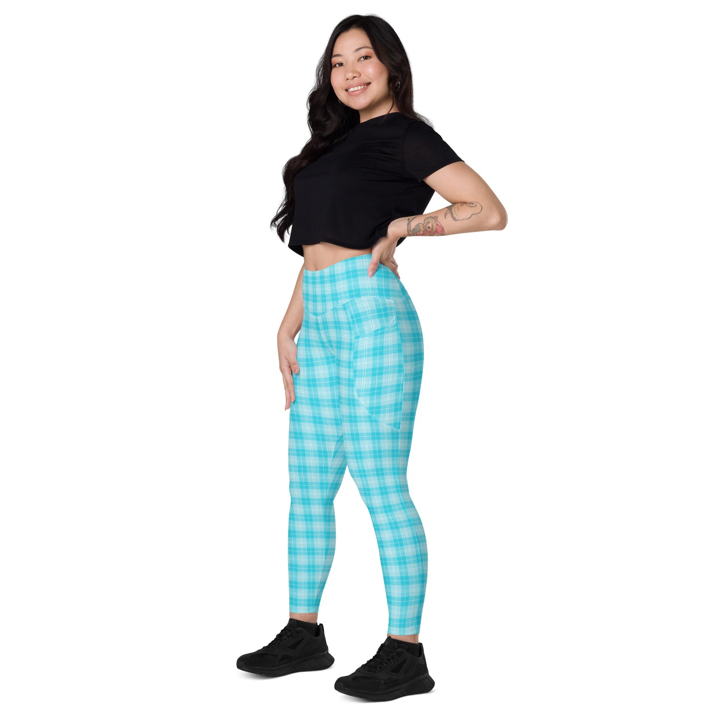 High-Waisted Pocket Leggings - Electric Blue