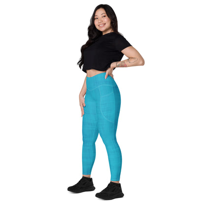 High-Waisted Pocket Leggings - Electric Blue