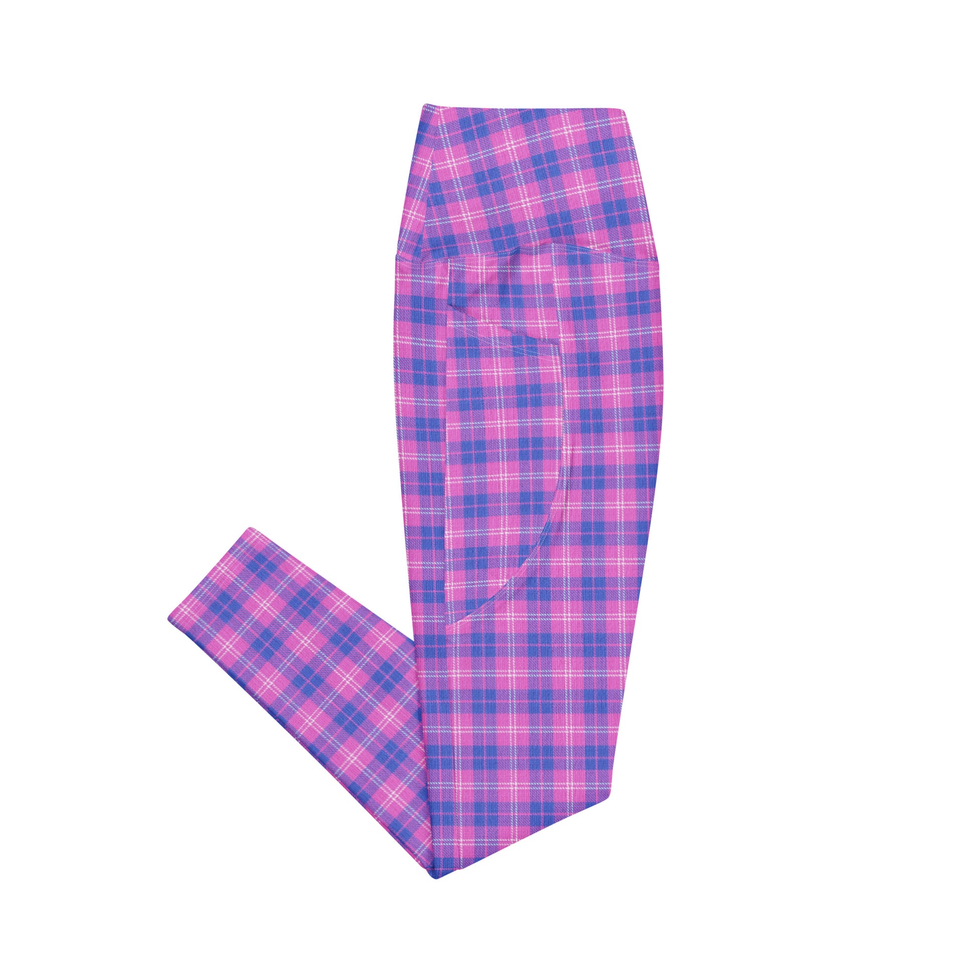 High-Waisted Pocket Leggings - Pink & Periwinkle