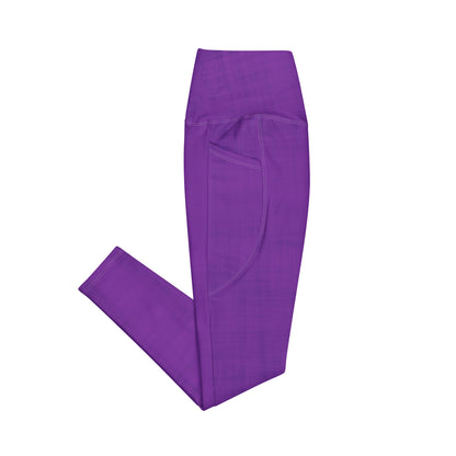 High-Waisted Pocket Leggings - Purple Pop