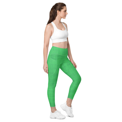 High-Waisted Pocket Leggings - Neon Lime