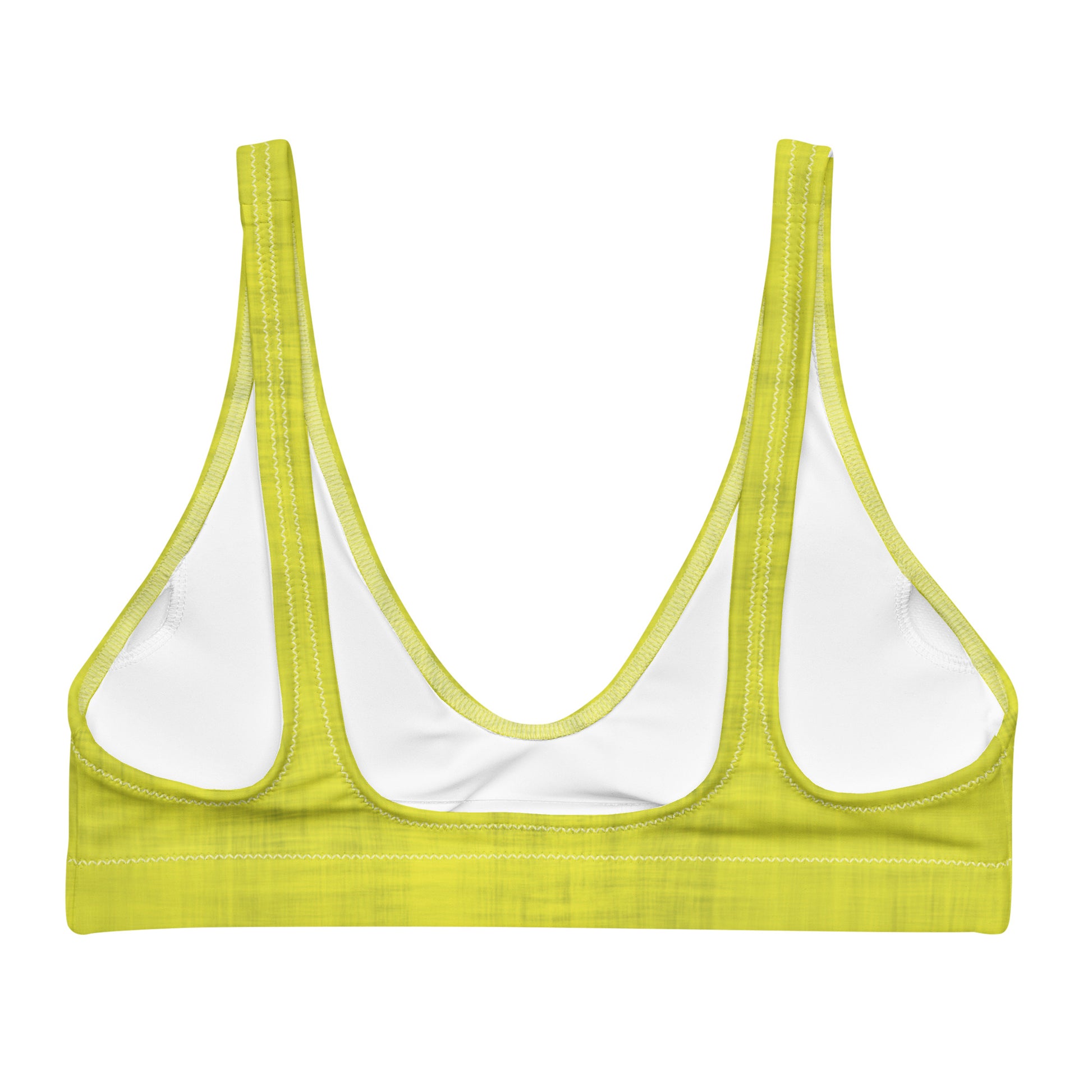 Recycled padded bikini top - Zesty Lemon