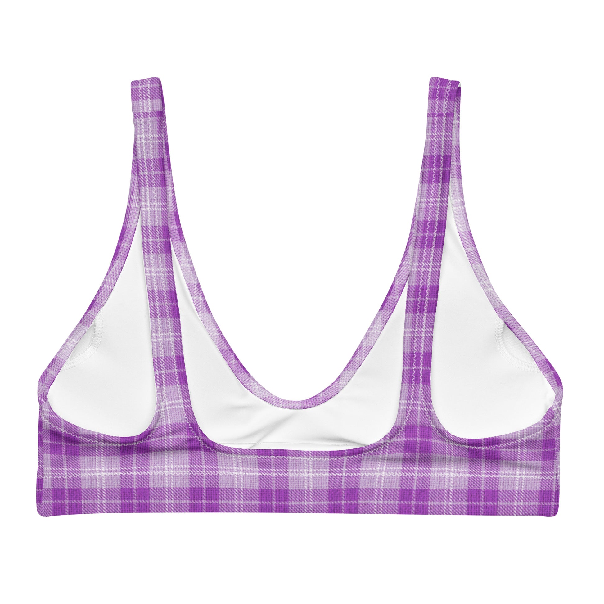 Recycled padded bikini top - Purple Pop