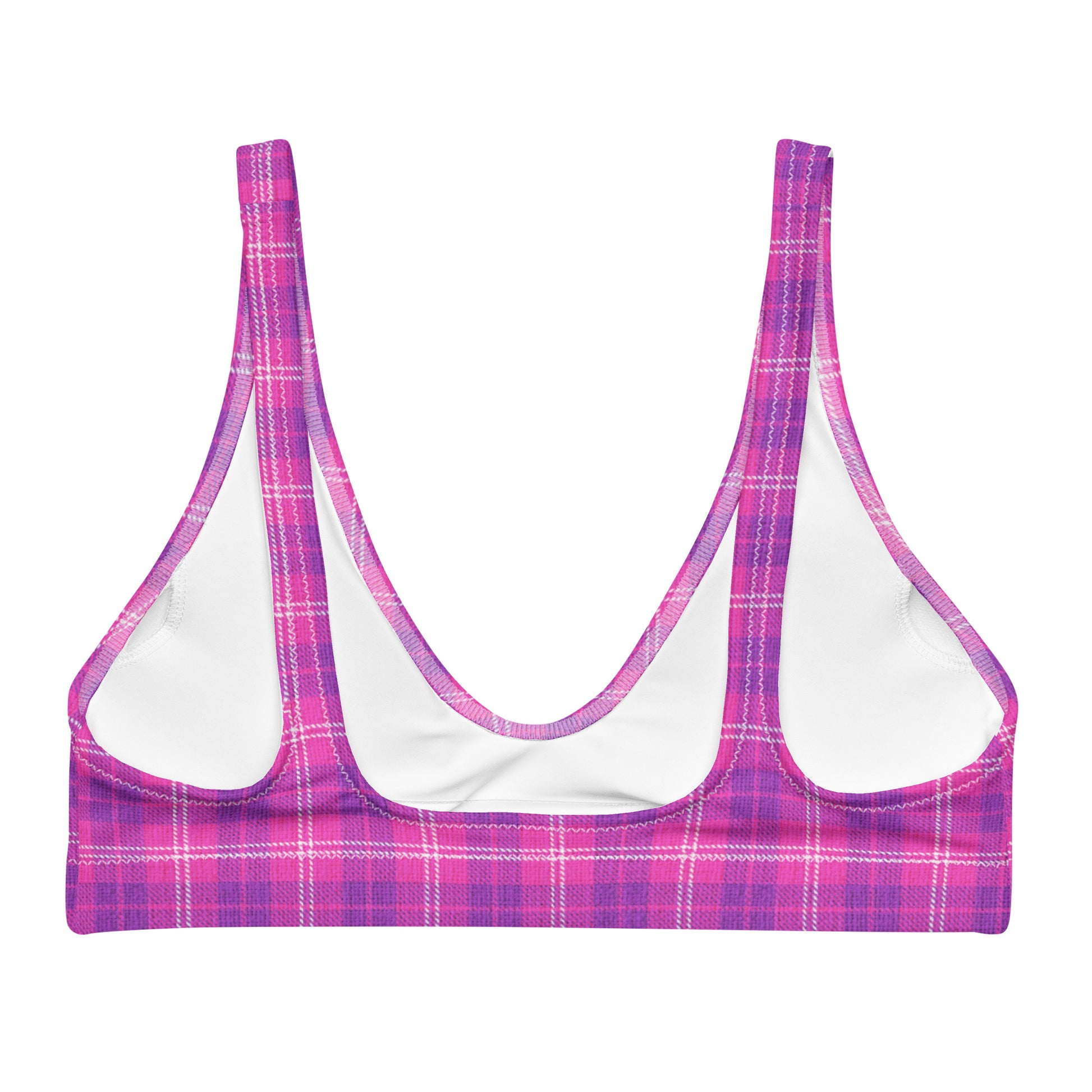 Recycled padded bikini top - Fuchsia Pop