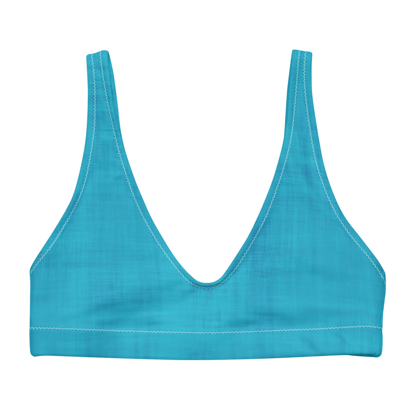 Recycled padded bikini top - Electric Blue