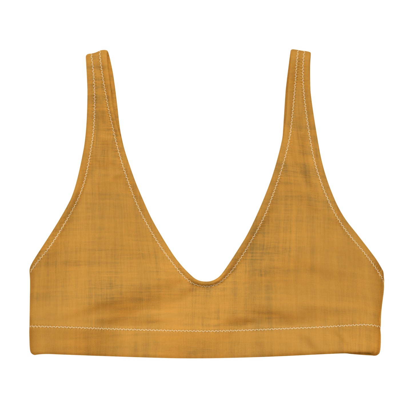 Recycled padded bikini top - Orange Crush