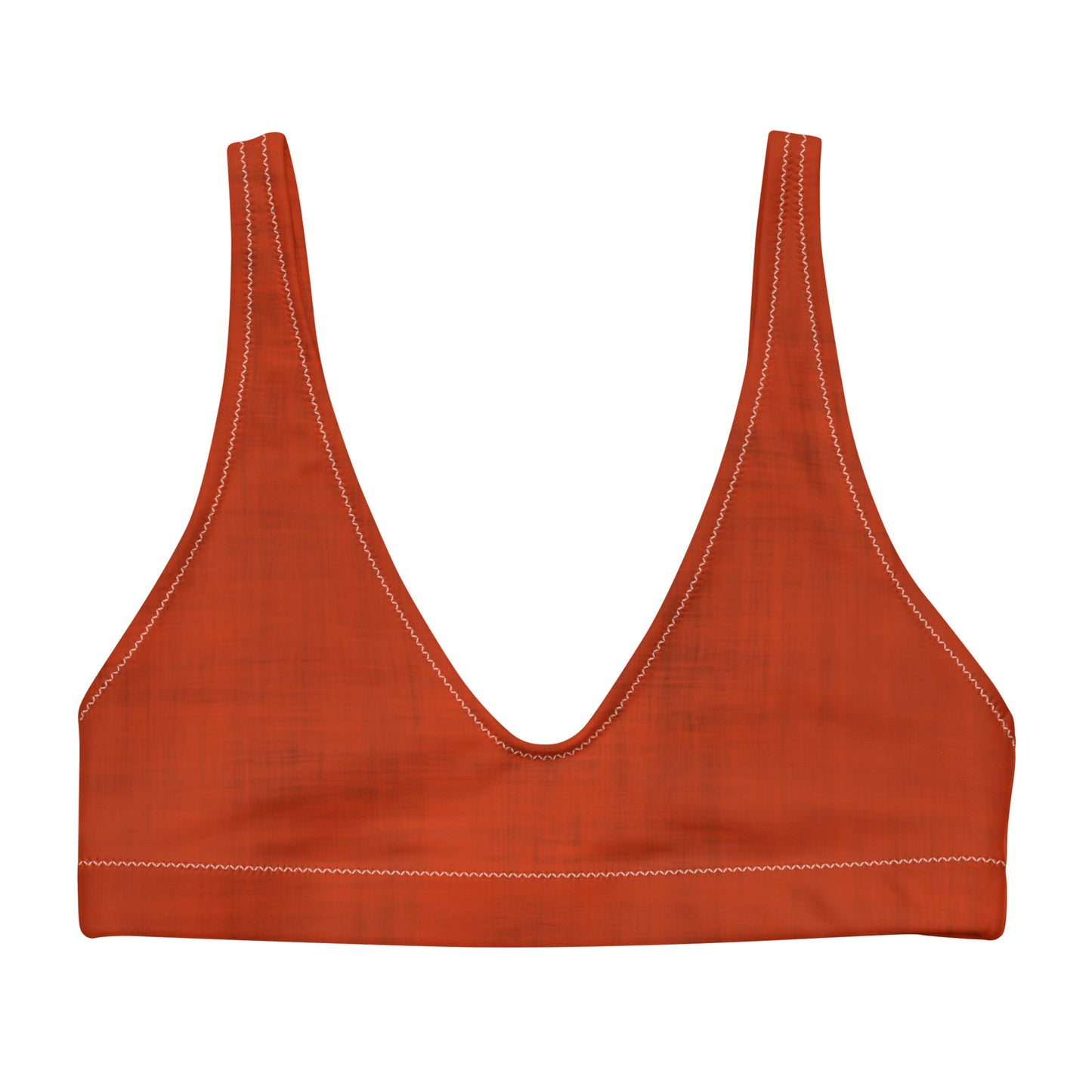 Recycled padded bikini top - Lava Red