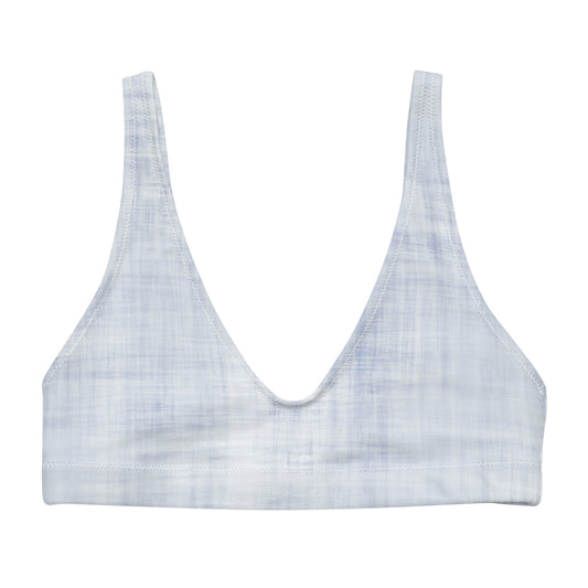 Recycled padded bikini top - Stone Wash