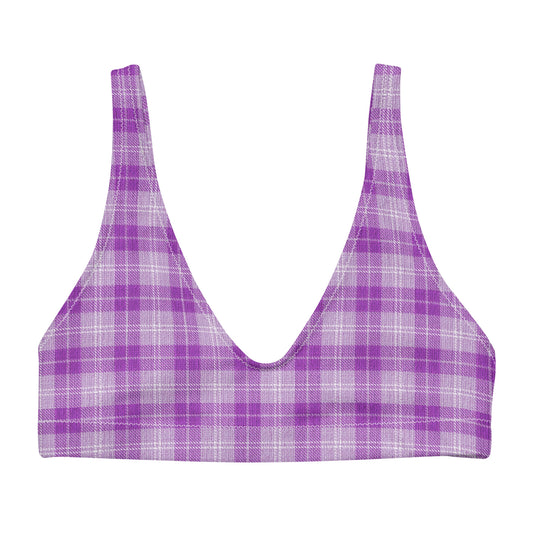 Recycled padded bikini top - Purple Pop