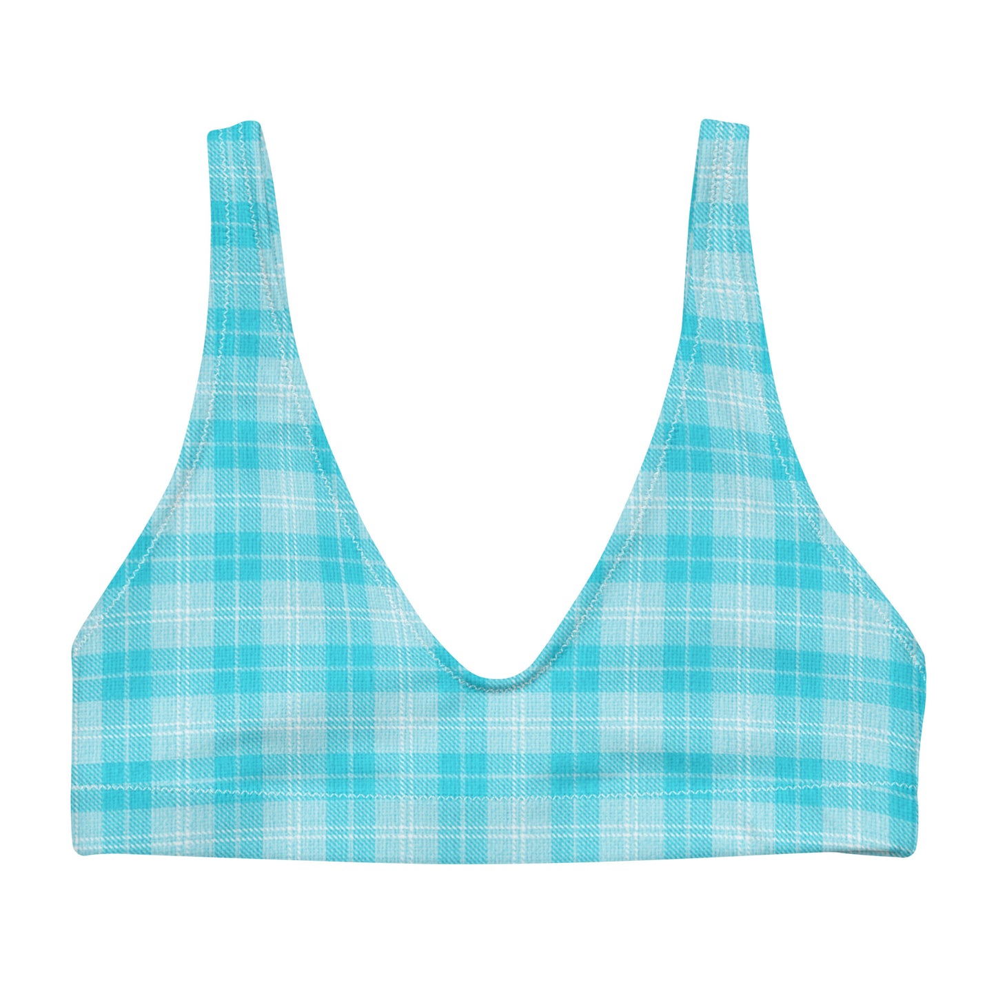 Recycled padded bikini top - Electric Blue