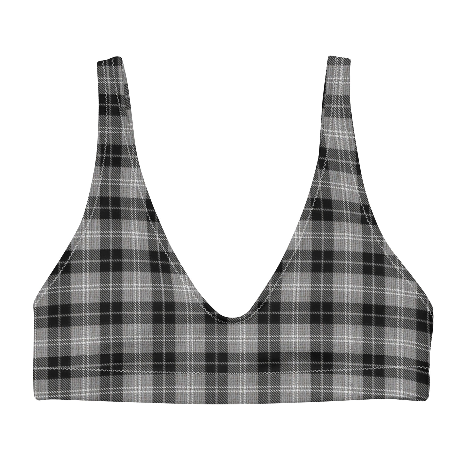 Recycled padded bikini top - Black & White