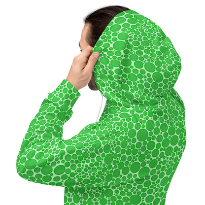 Unisex Hoodie - Green Dots on Neon Green