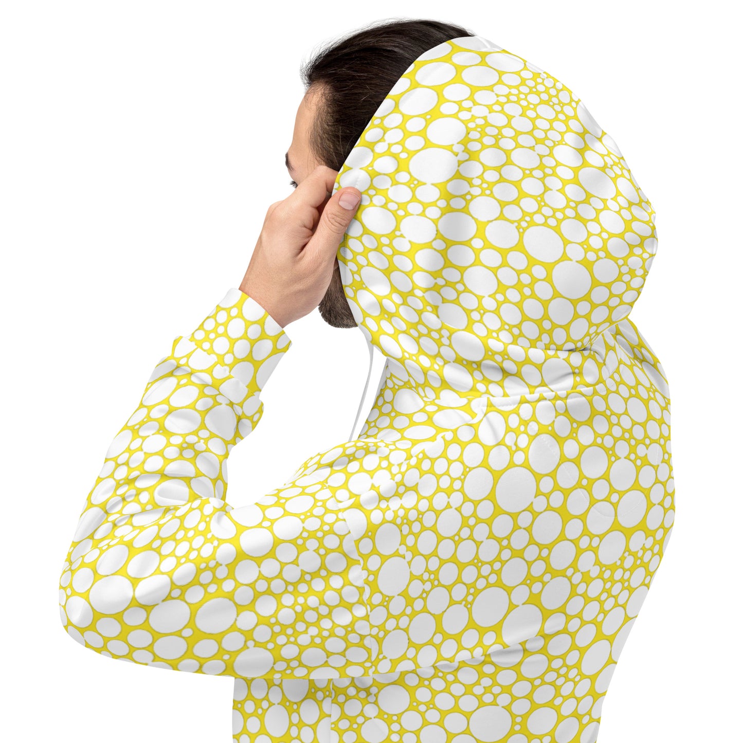 Unisex Hoodie - White Dots on Yellow