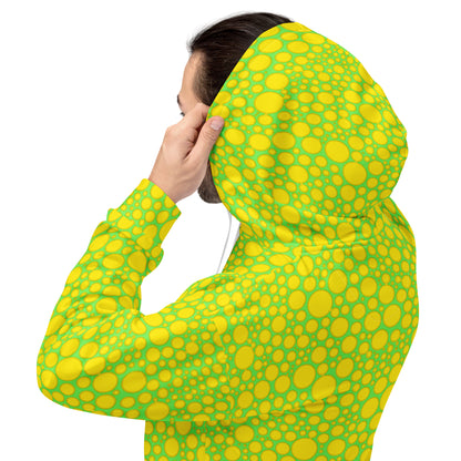 Unisex Hoodie - Yellow Dots on Green