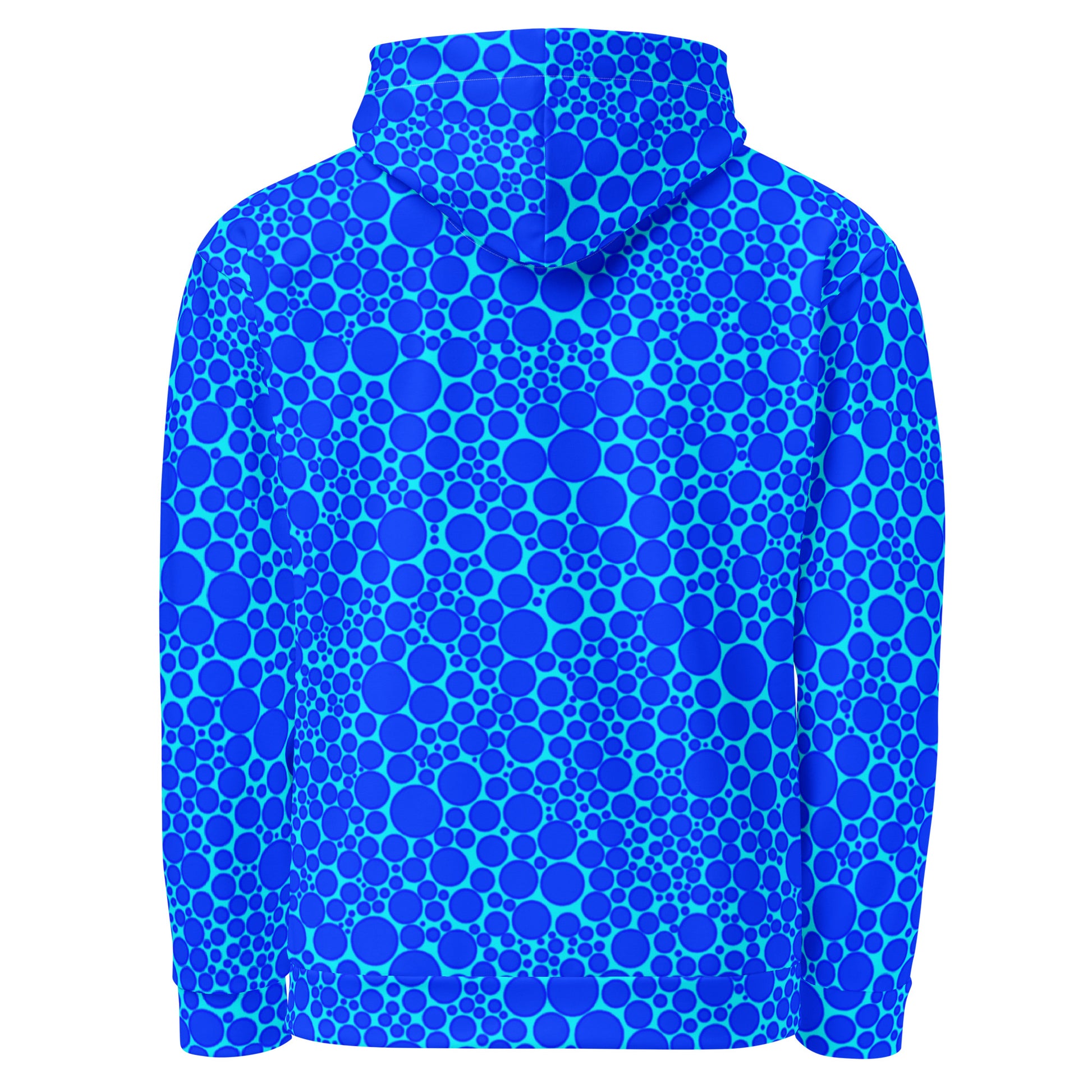 Unisex Hoodie - Blue Dots on Electric Blue