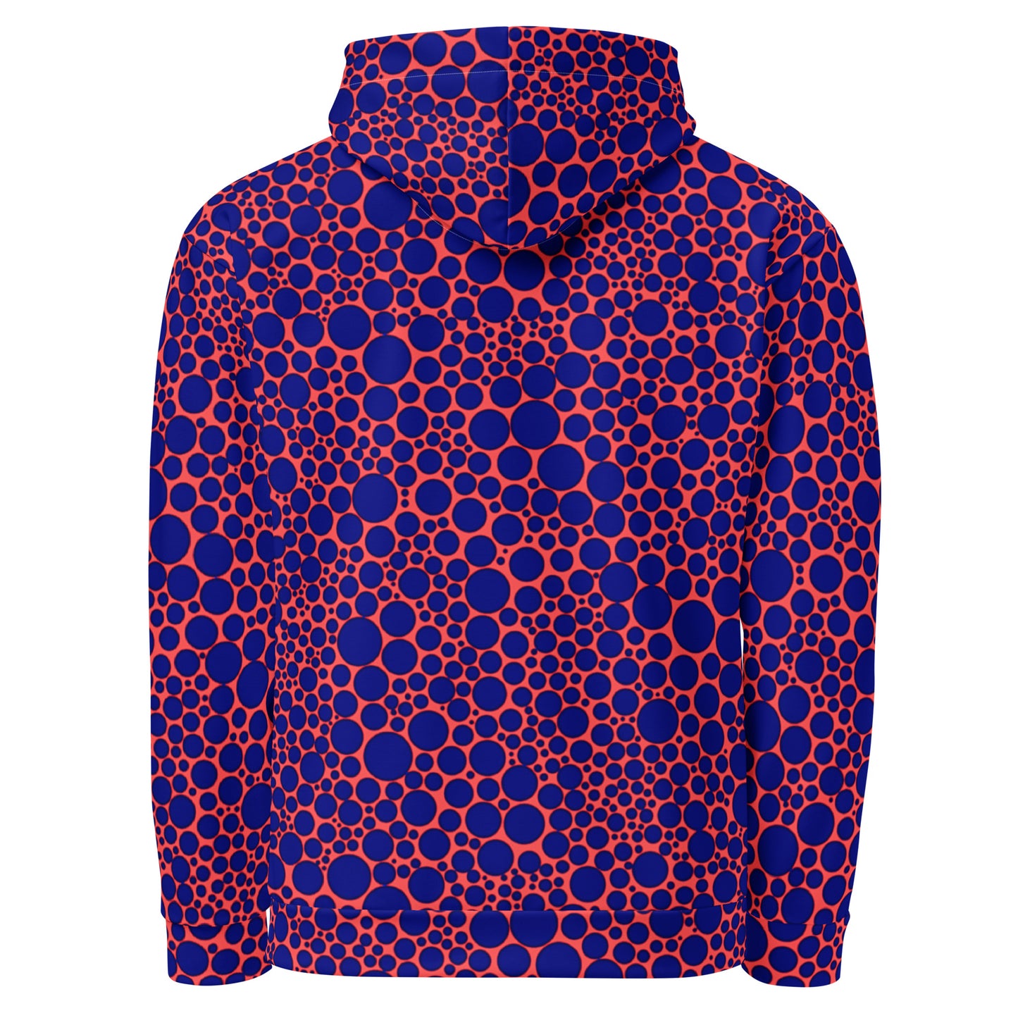 Unisex Hoodie - Navy Blue Dots on Orange