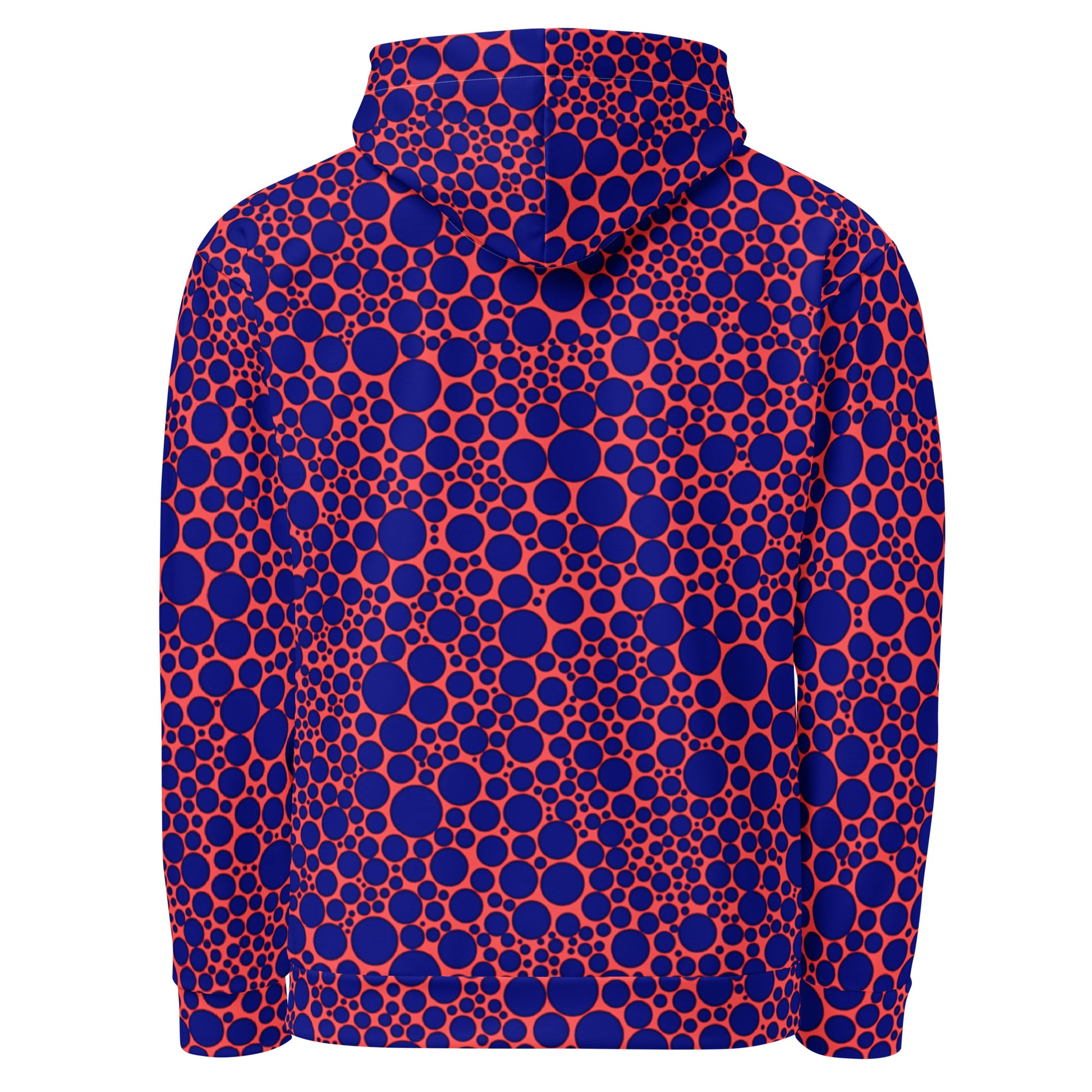 Unisex Hoodie - Navy Blue Dots on Orange