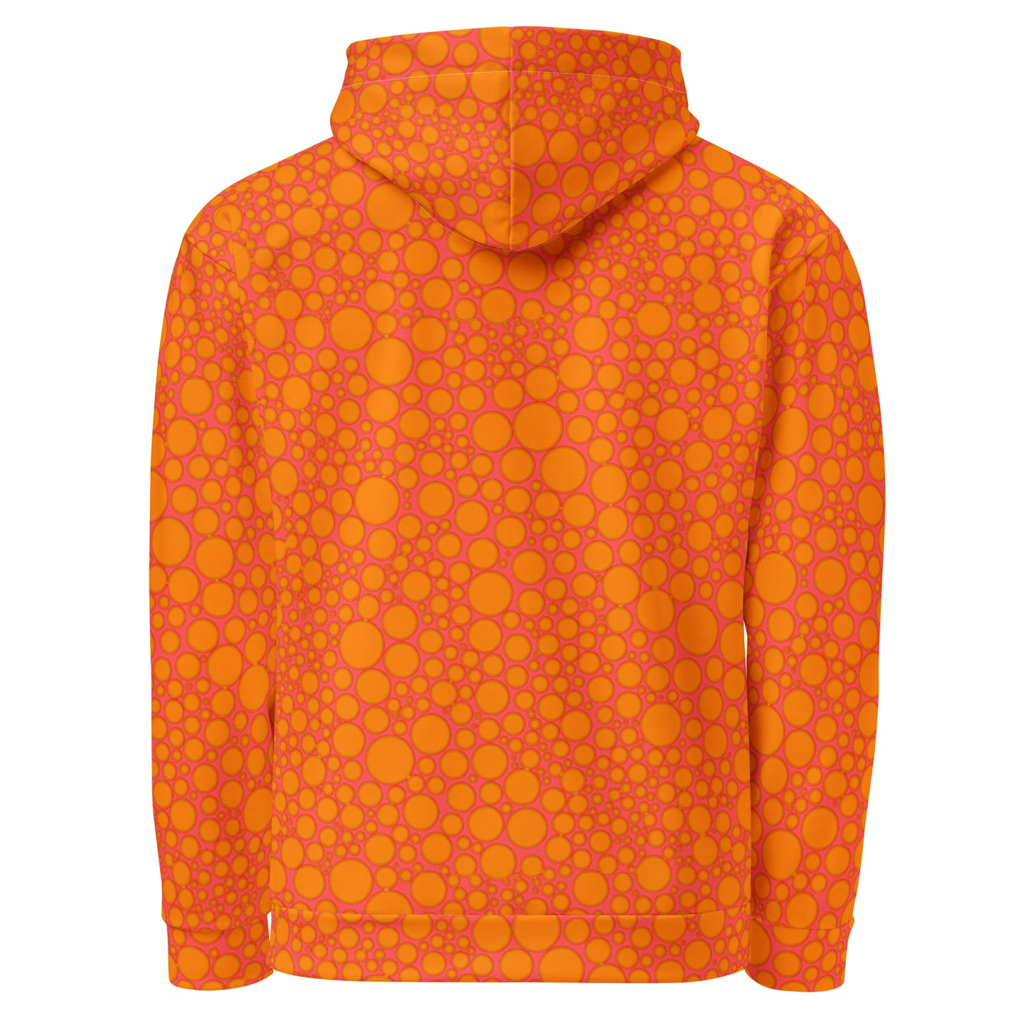 Unisex Hoodie - Orange Dots on Pink