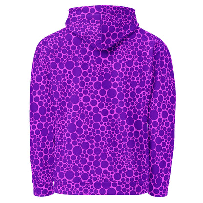 Unisex Hoodie - Purple Dots on Pink