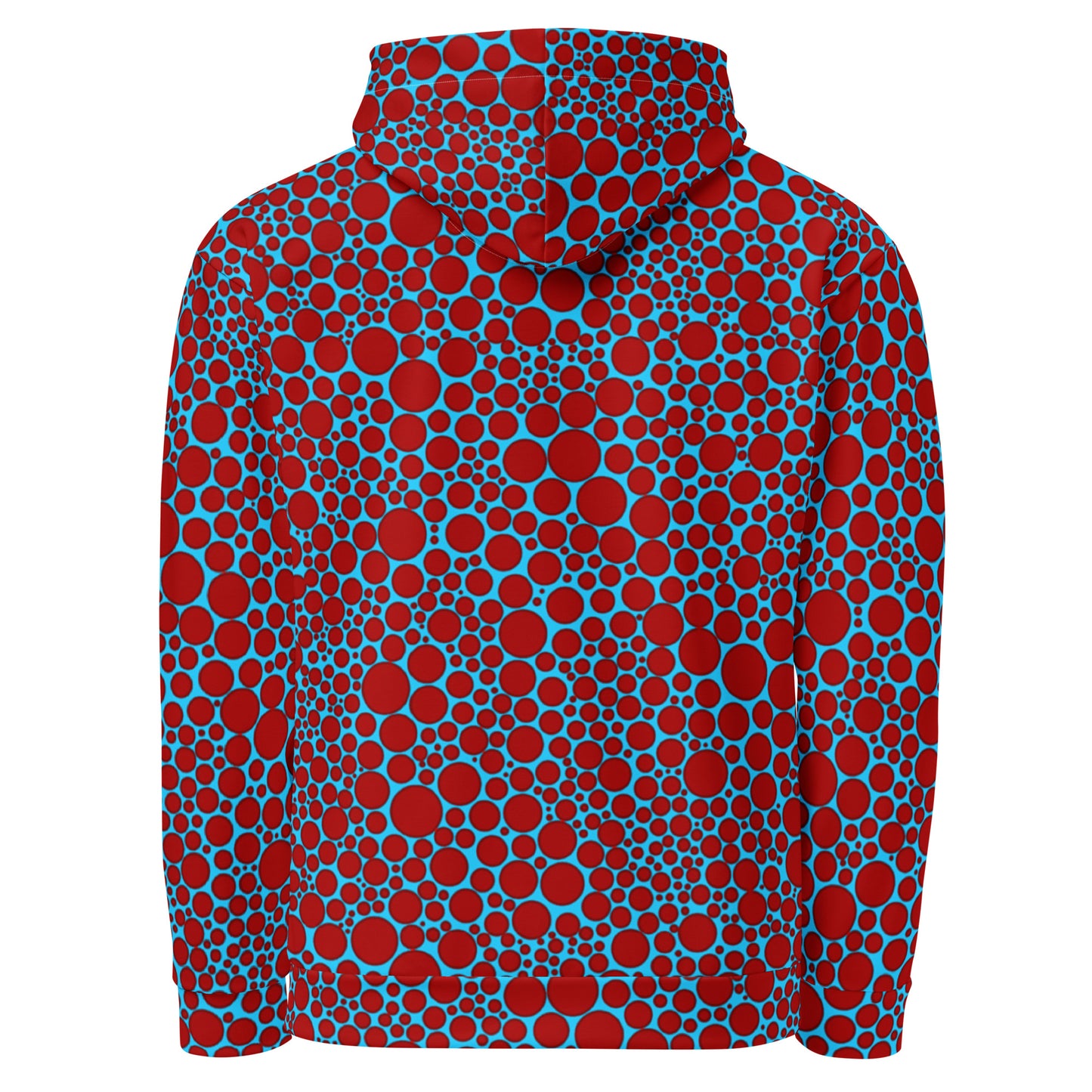 Unisex Hoodie - Red Dots on Blue