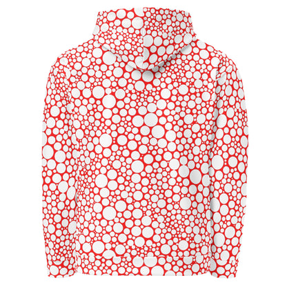 Unisex Hoodie - White Dots on Red