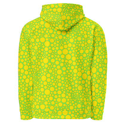 Unisex Hoodie - Yellow Dots on Green